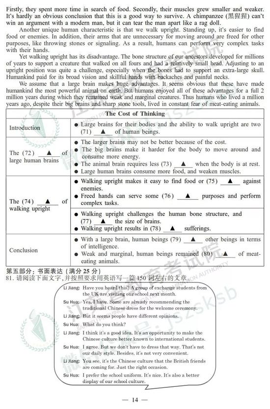 2019年高考英语真题及参考答案（江苏卷）7